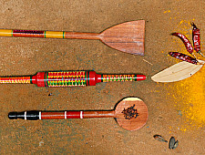 Rasoi ✼ Kutch lacquer ladles { Set of Three } 31